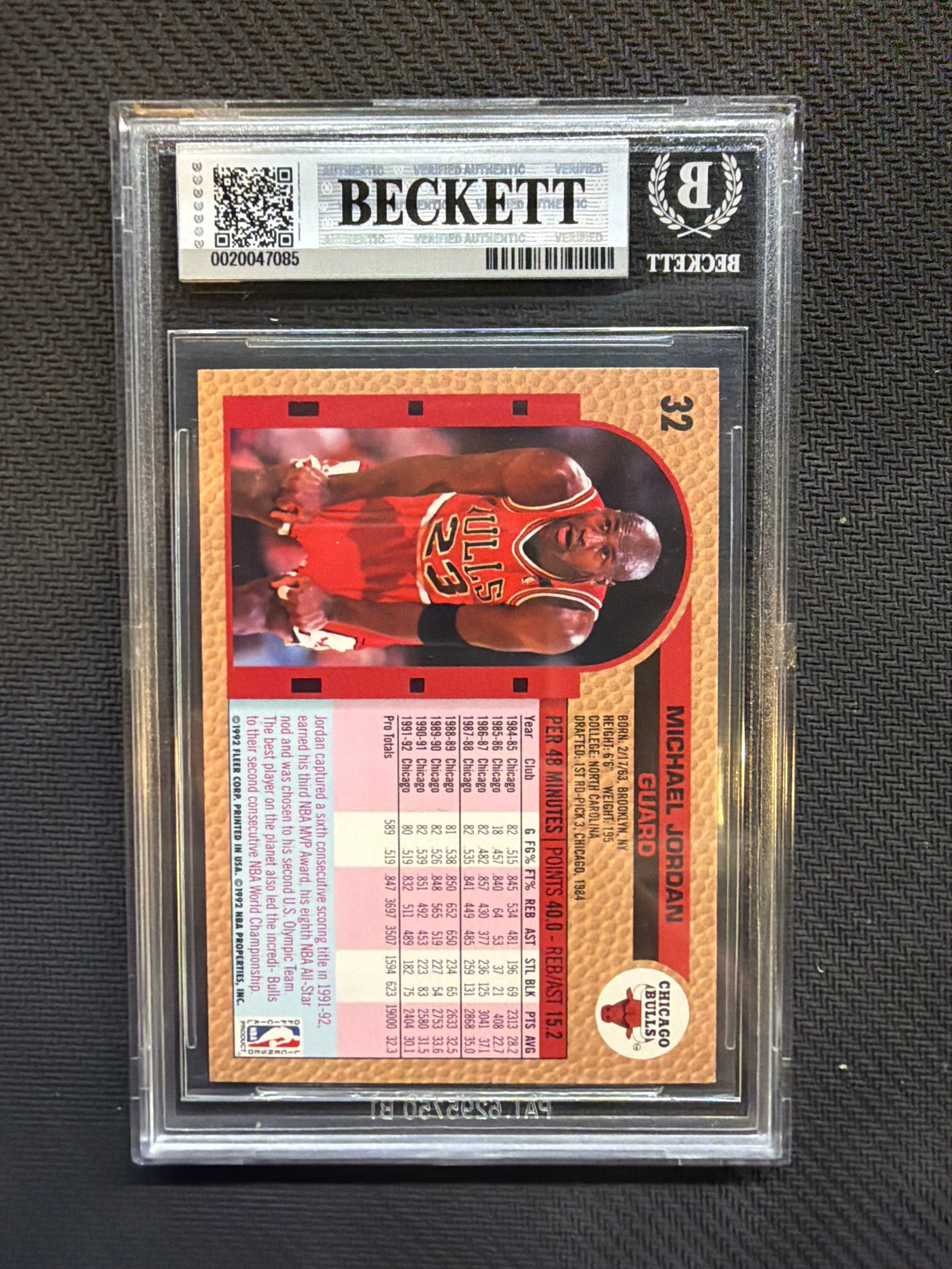 1992-93 Fleer Michael Jordan BGS 8.5 Bulls