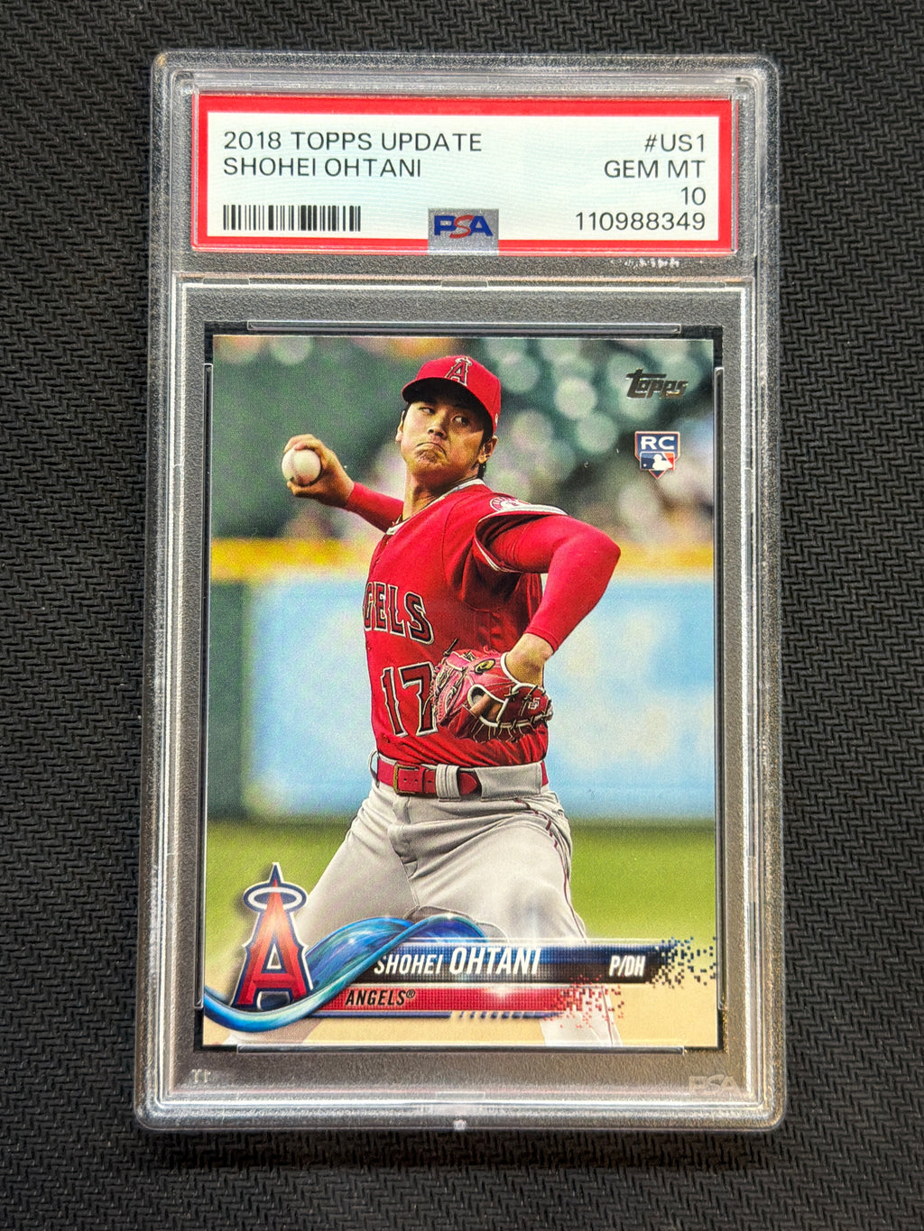 2018 Topps Update Shohei Ohtani #US1 Rookie PSA 10 349