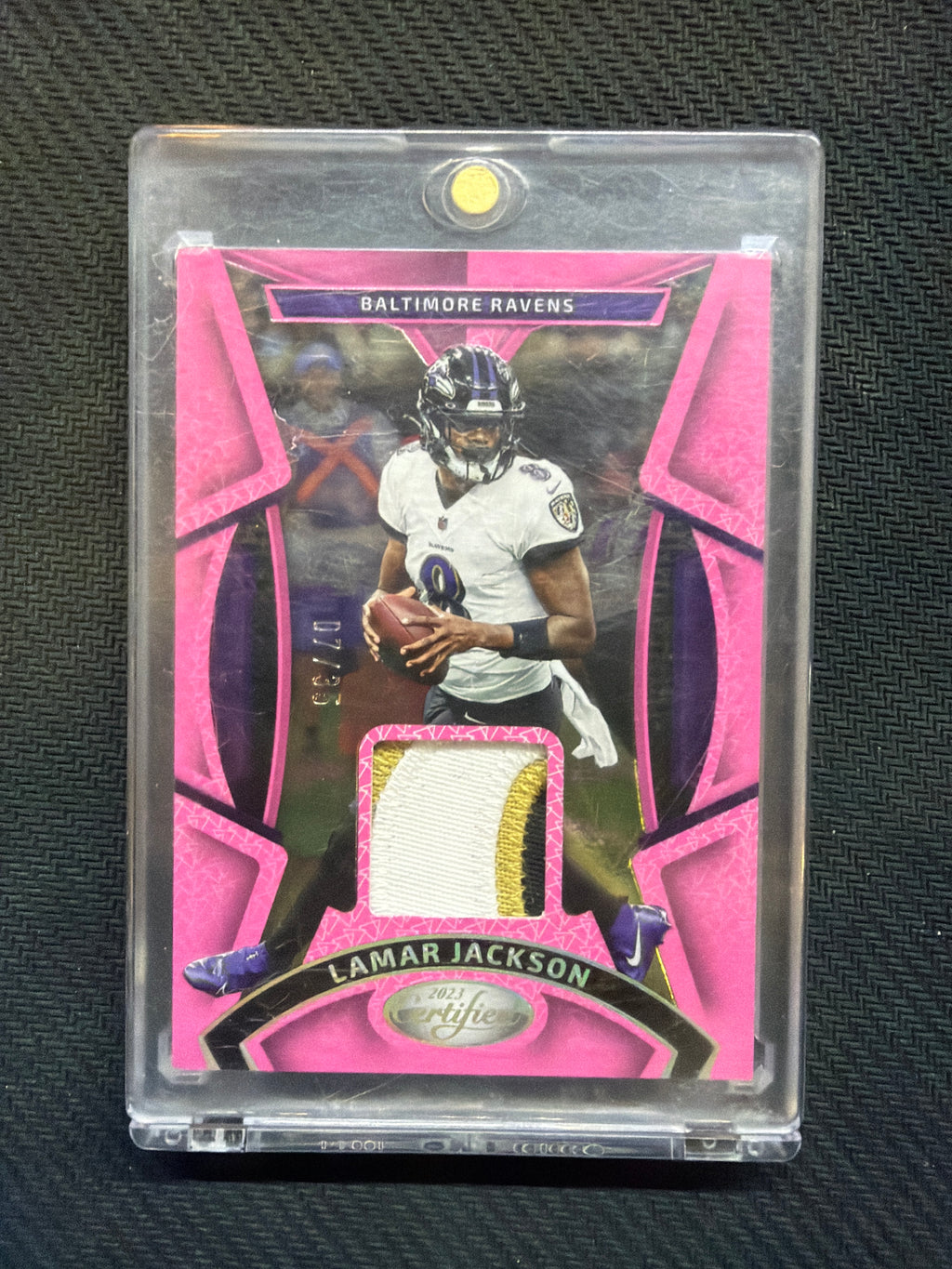 2023 Panini Certified Lamar Jackson Memorabillia /35 Ravens