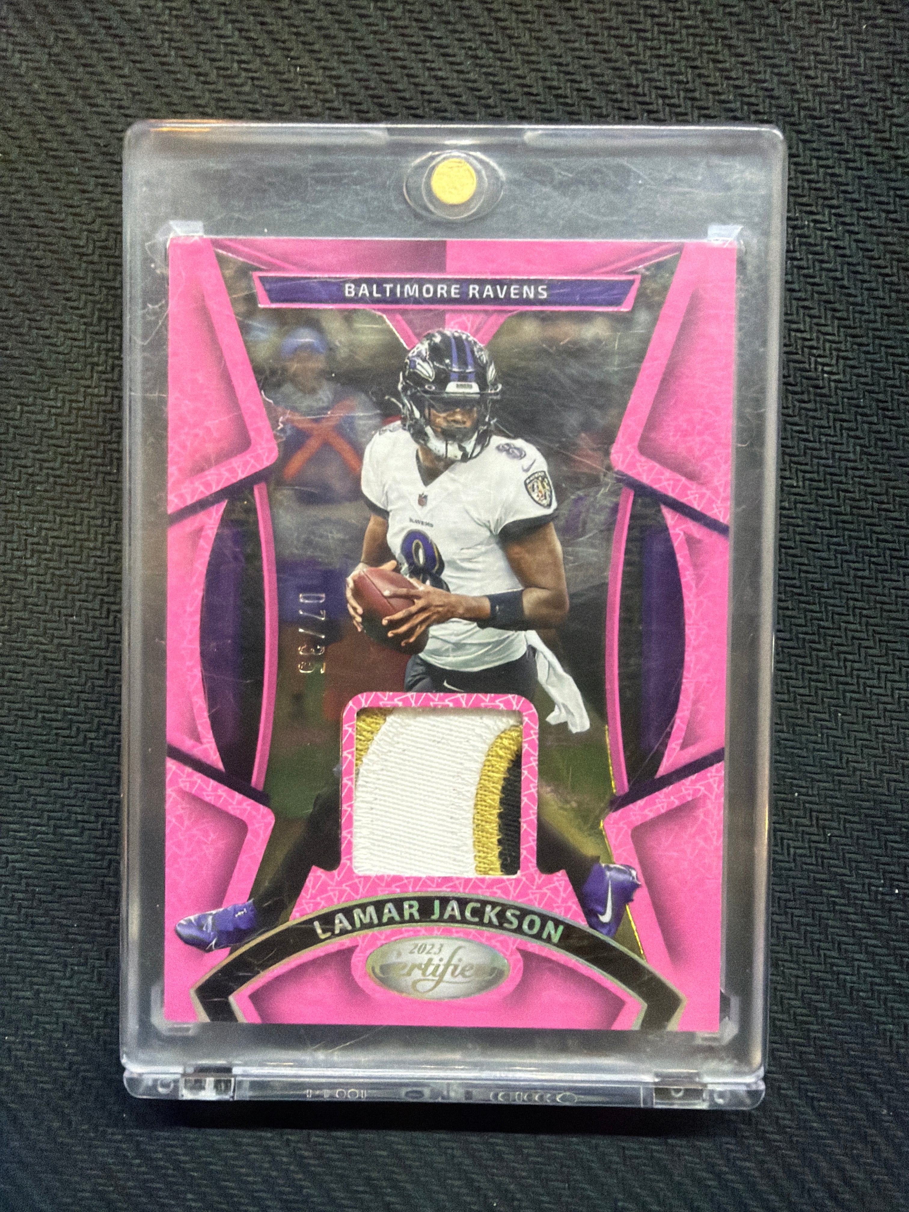 2023 Panini Certified Lamar Jackson Memorabillia /35 Ravens