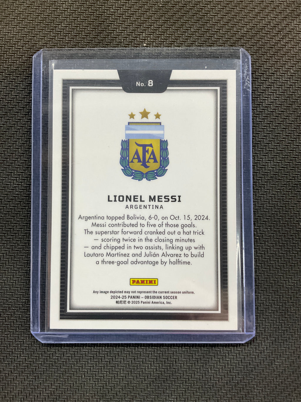2024-25 Obsidian Lionel Messi Color Blast #8