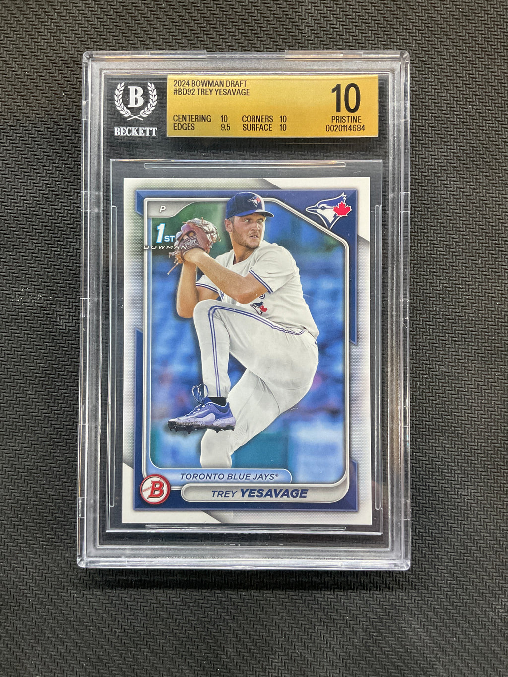 2024 Bowman Draft Trey Yesavage BGS 10 Blue Jays 684