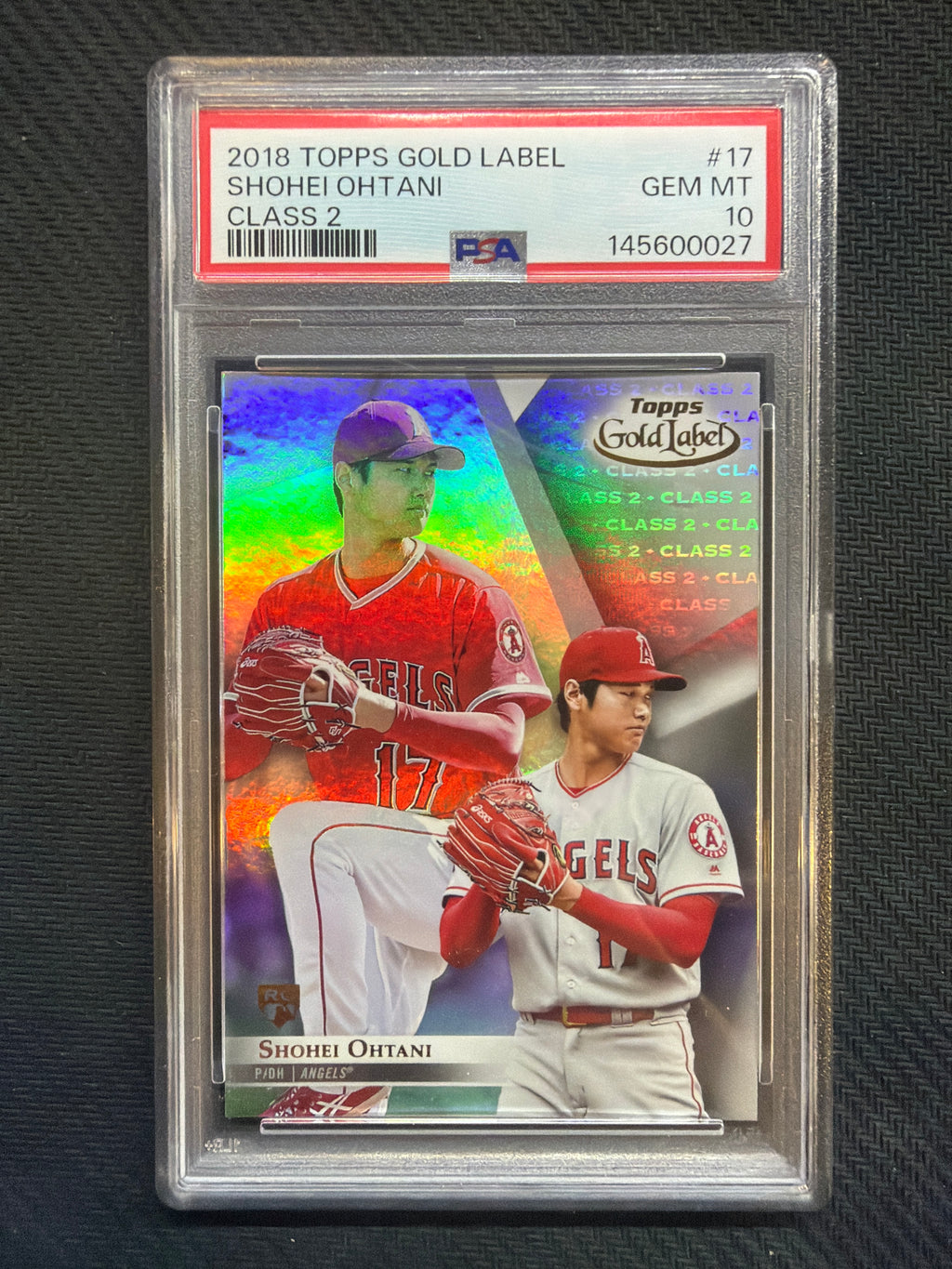 2018 Topps Gold Label Shohei Ohtani Class 2 #17 Rookie PSA 10 027