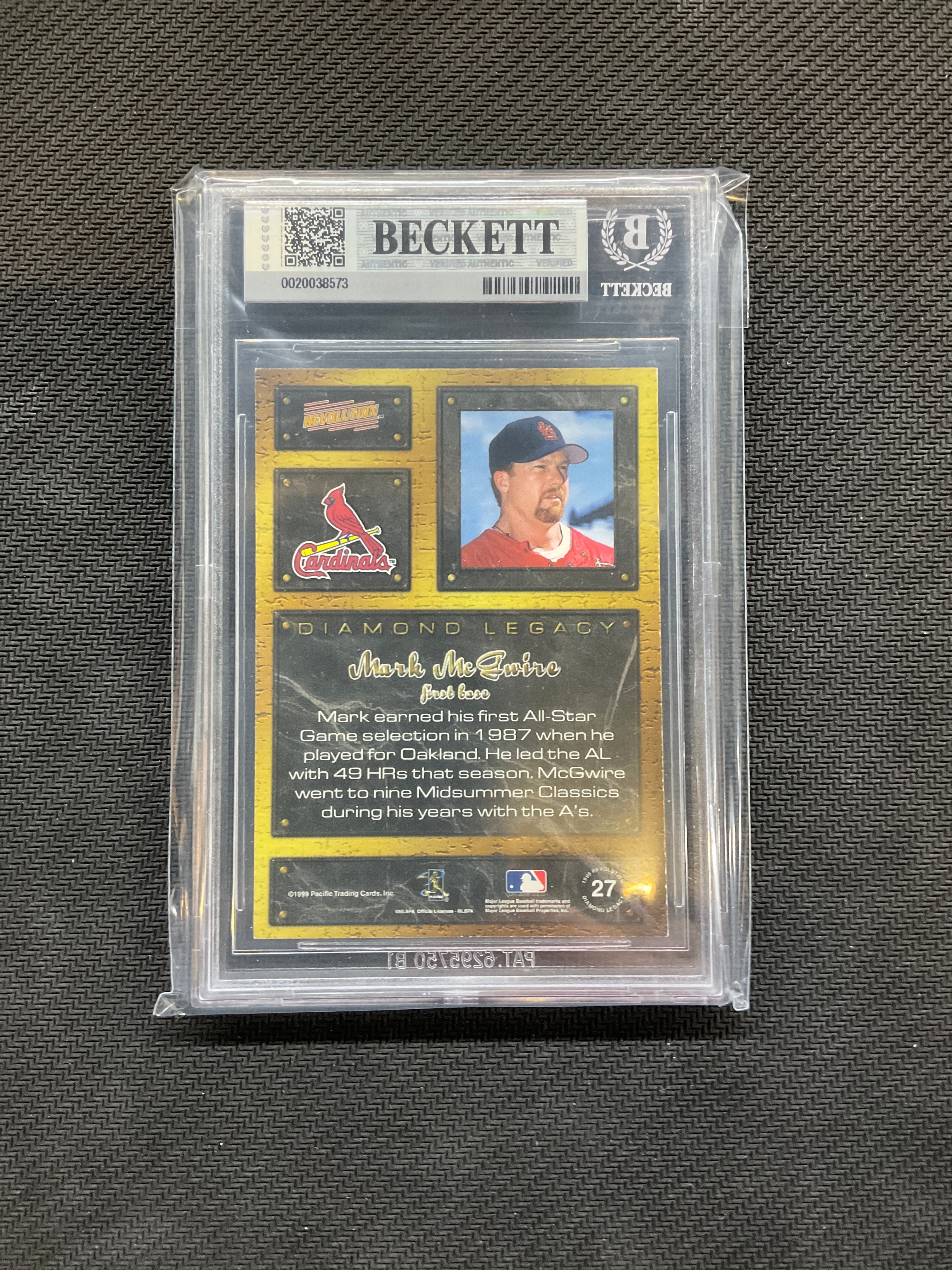 1999 Revolution Mark Mcgwire Diamond Legacy BGS 7.5