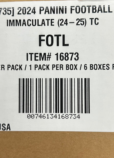 2024 Panini Immaculate FOTL Hobby Box Sealed Case