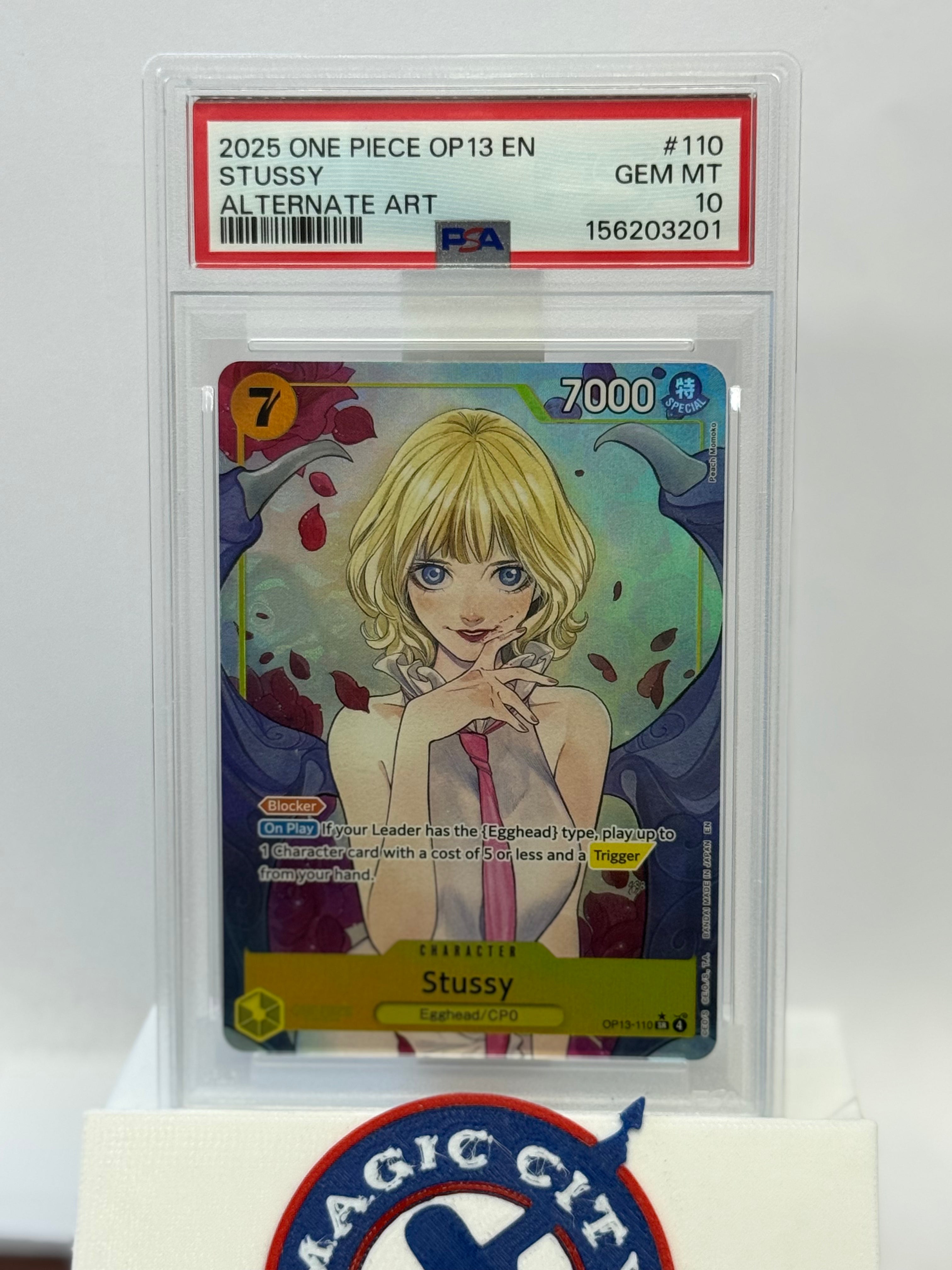2025 One Piece OP13 Stussy Alt Art 110 PSA 10