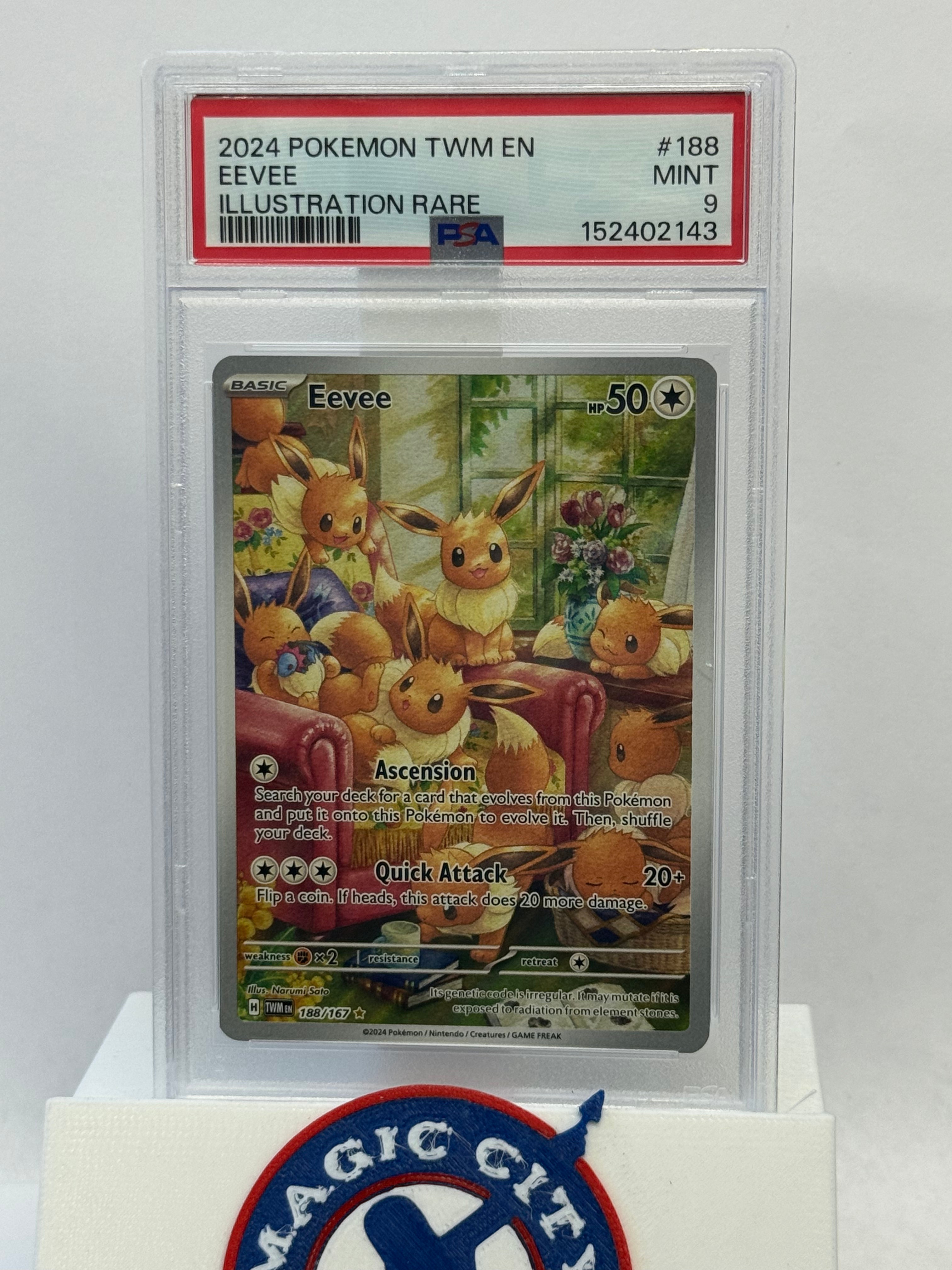 2024 Pokemon Twilight Masquerade Eeveee 188 PSA 9