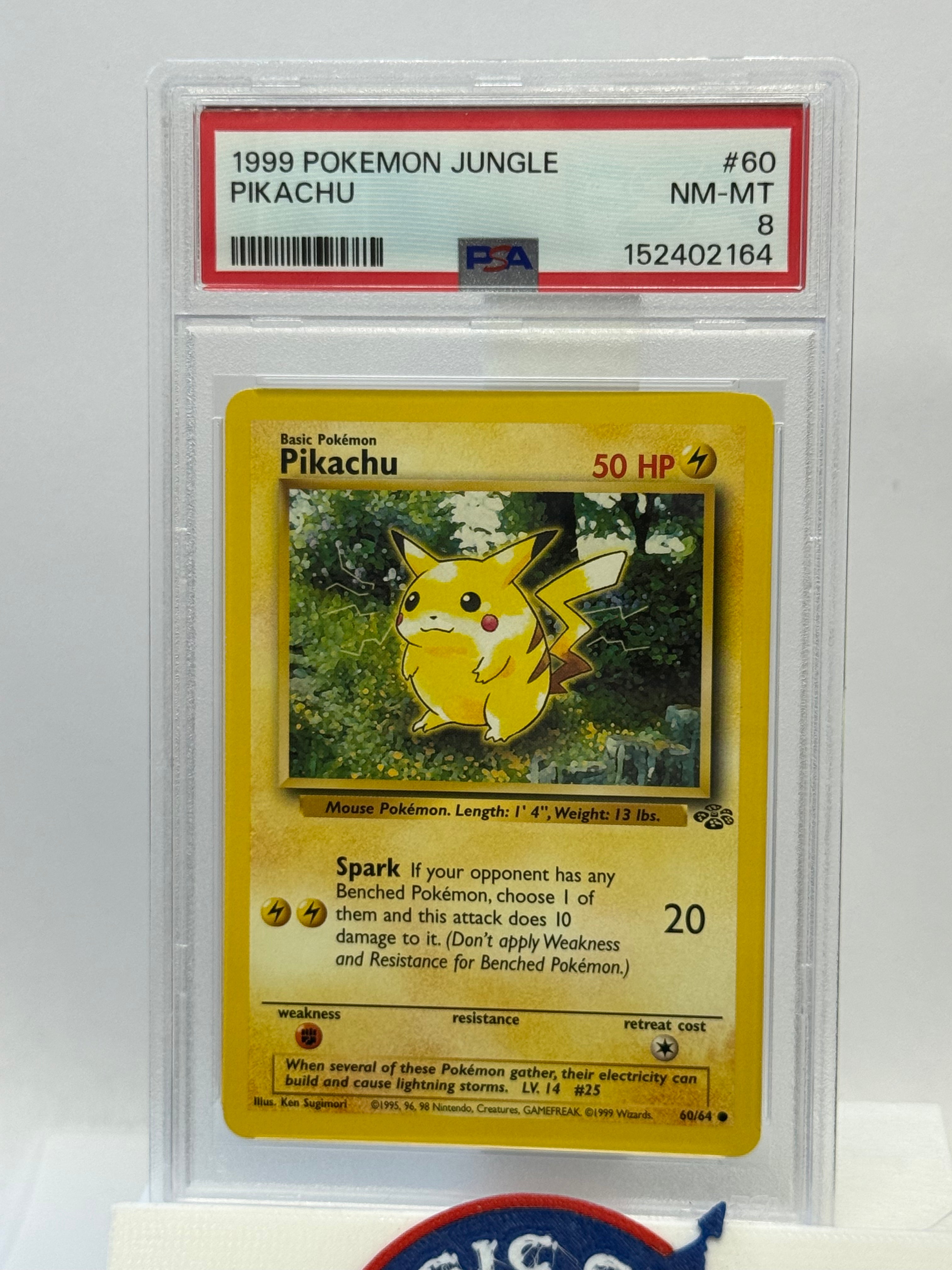1999 Pokemon Jungle Pikachu 60 PSA 8