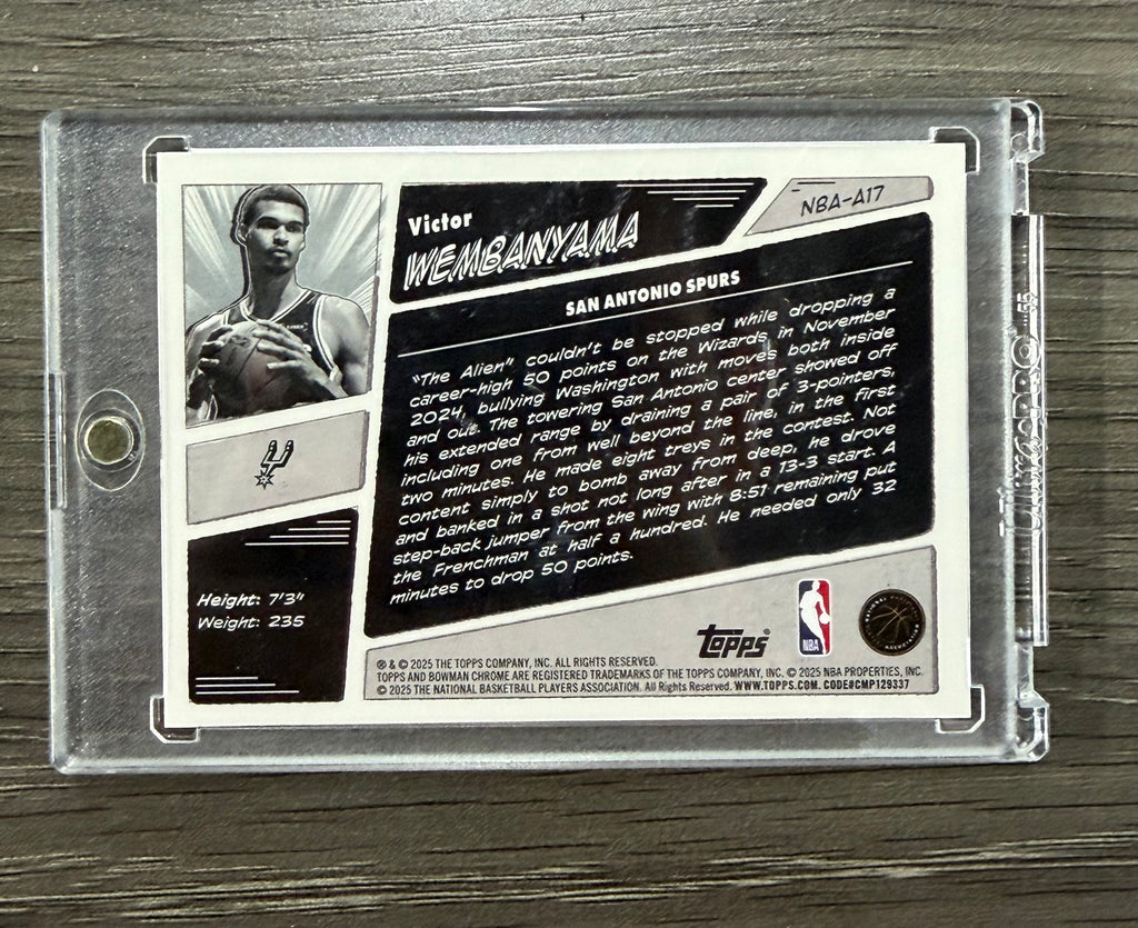 2025-26 Bowman Victor Wembanyama Anime Black /10 Spurs