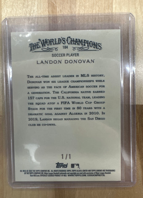 2022 Allen & Ginter Landon Donovan Superfractor 1/1