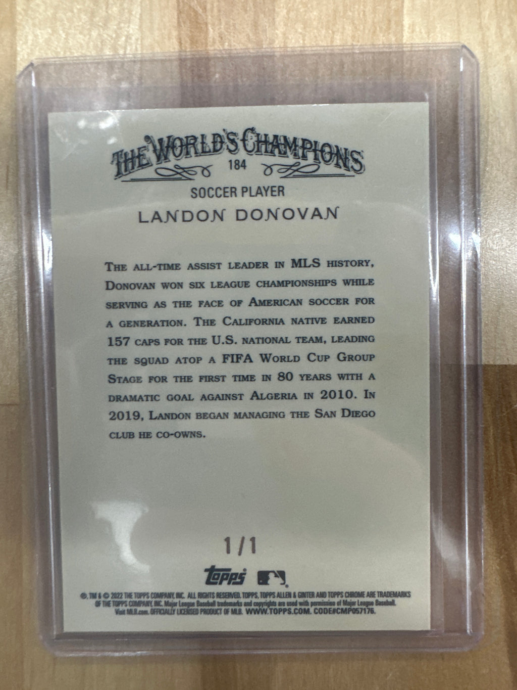2022 Allen & Ginter Landon Donovan Superfractor 1/1