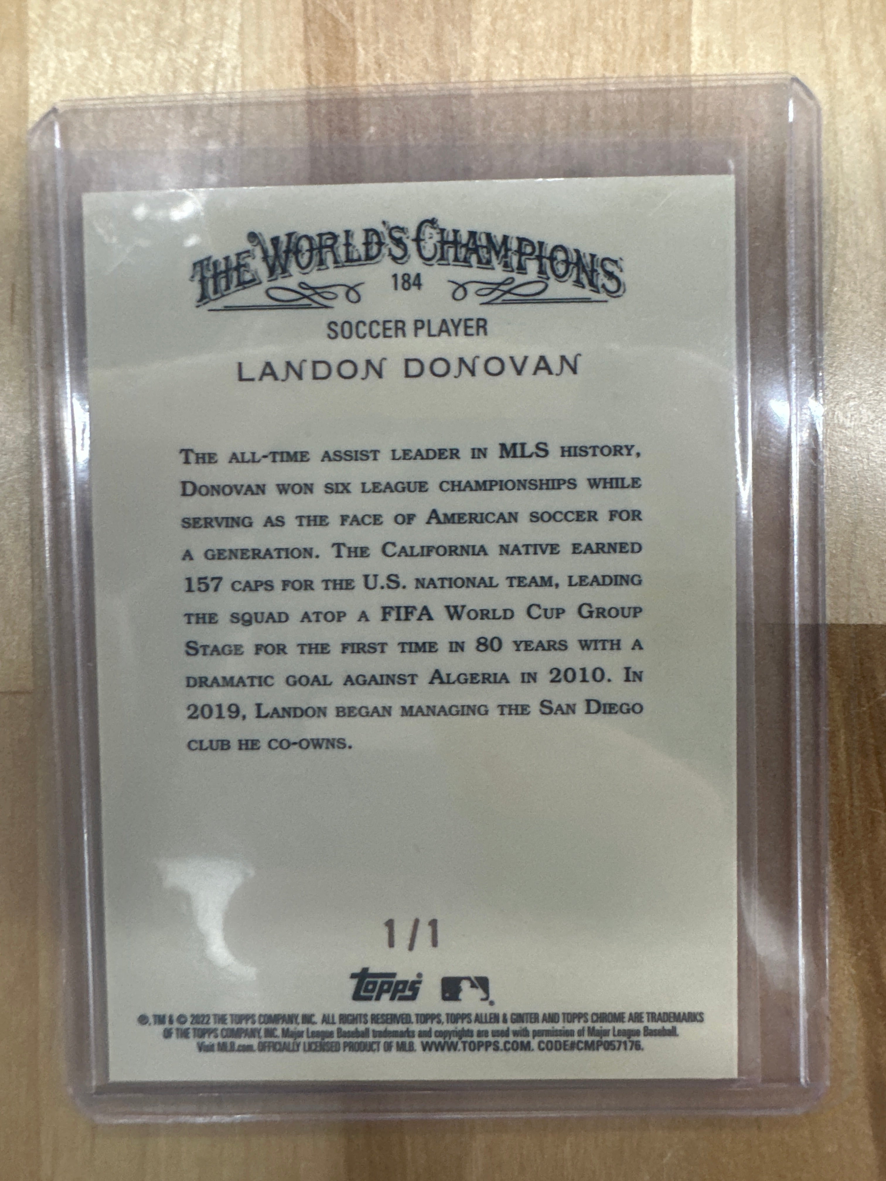 2022 Allen & Ginter Landon Donovan Superfractor 1/1