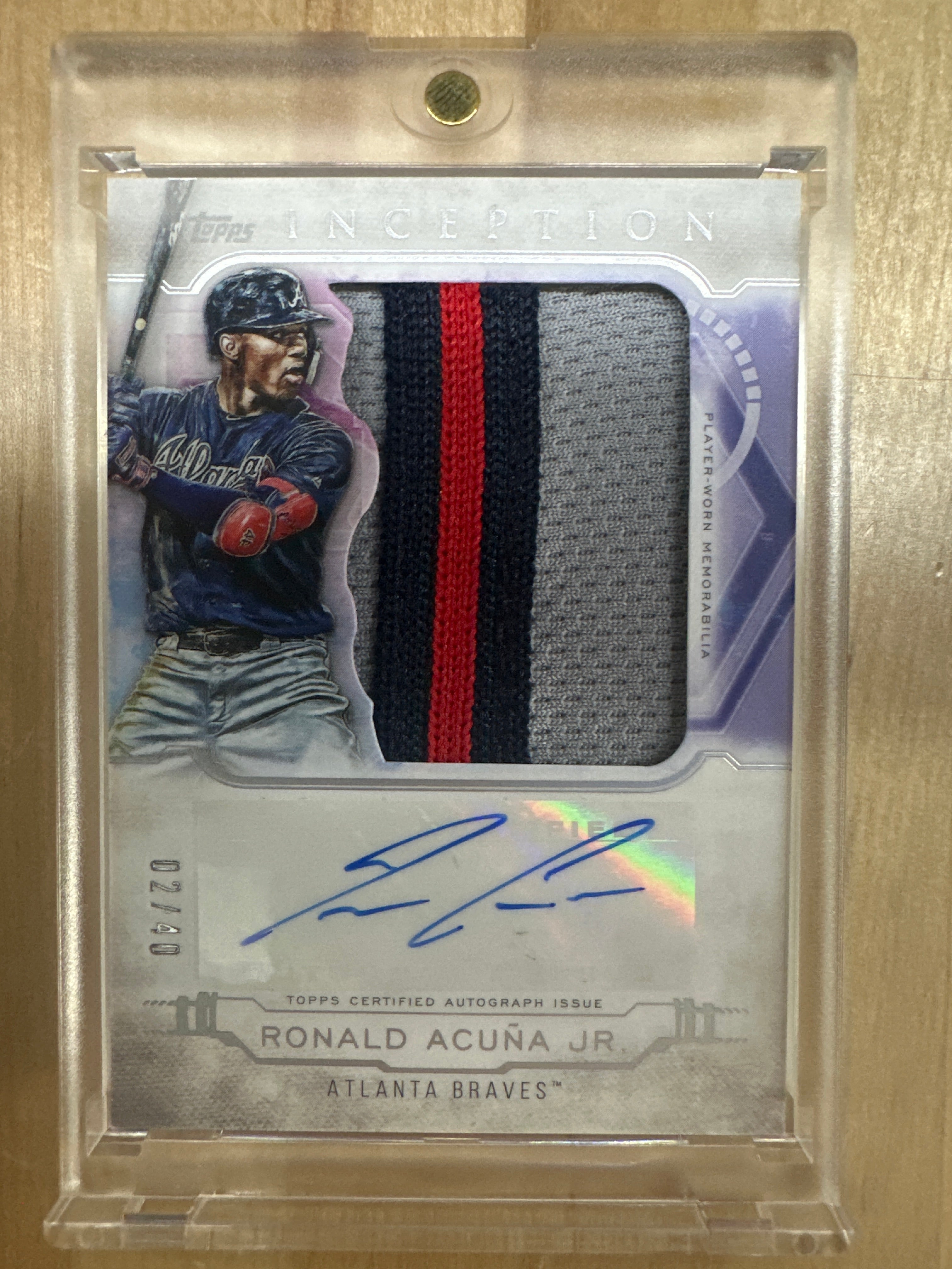 2019 Topps Inception Ronald Acuna Jr. Patch Auto /40