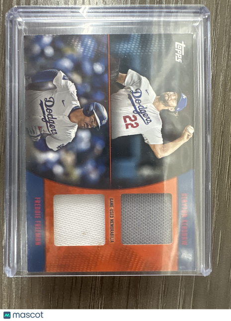 2025 Topps Series 2 Dodgers Dual Relic Kershaw Freddie Freeman /25