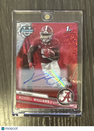 2023 Bowman U Roydell Williams Red Shimmer Auto /5 Alabama