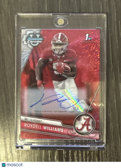 2023 Bowman U Roydell Williams Red Shimmer Auto /5 Alabama