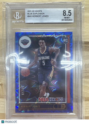 2021-22 Hoops Herbert Jones Blue Explosion /59 BGS 8.5