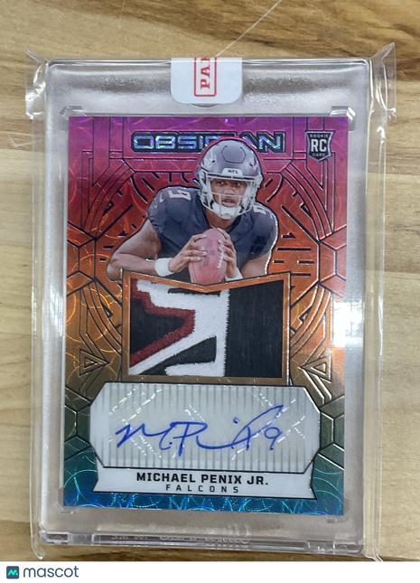 2024 Obsidian Michael Penix Patch Auto /6 Single