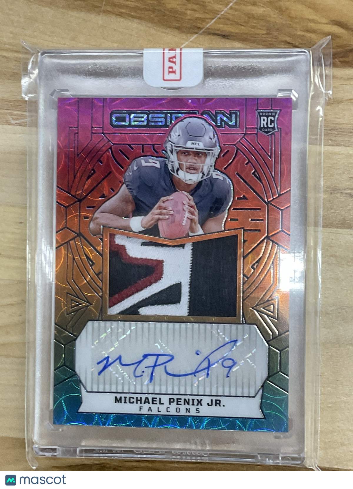 2024 Obsidian Michael Penix Patch Auto /6 Single