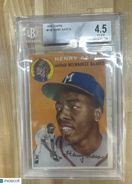 1954 Topps Hank Aaron #128 Rookie BVG 4.5