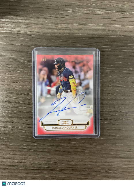 2024 Topps Definitive Ronald Acuna Jr. Auto Red 1/1 Braves