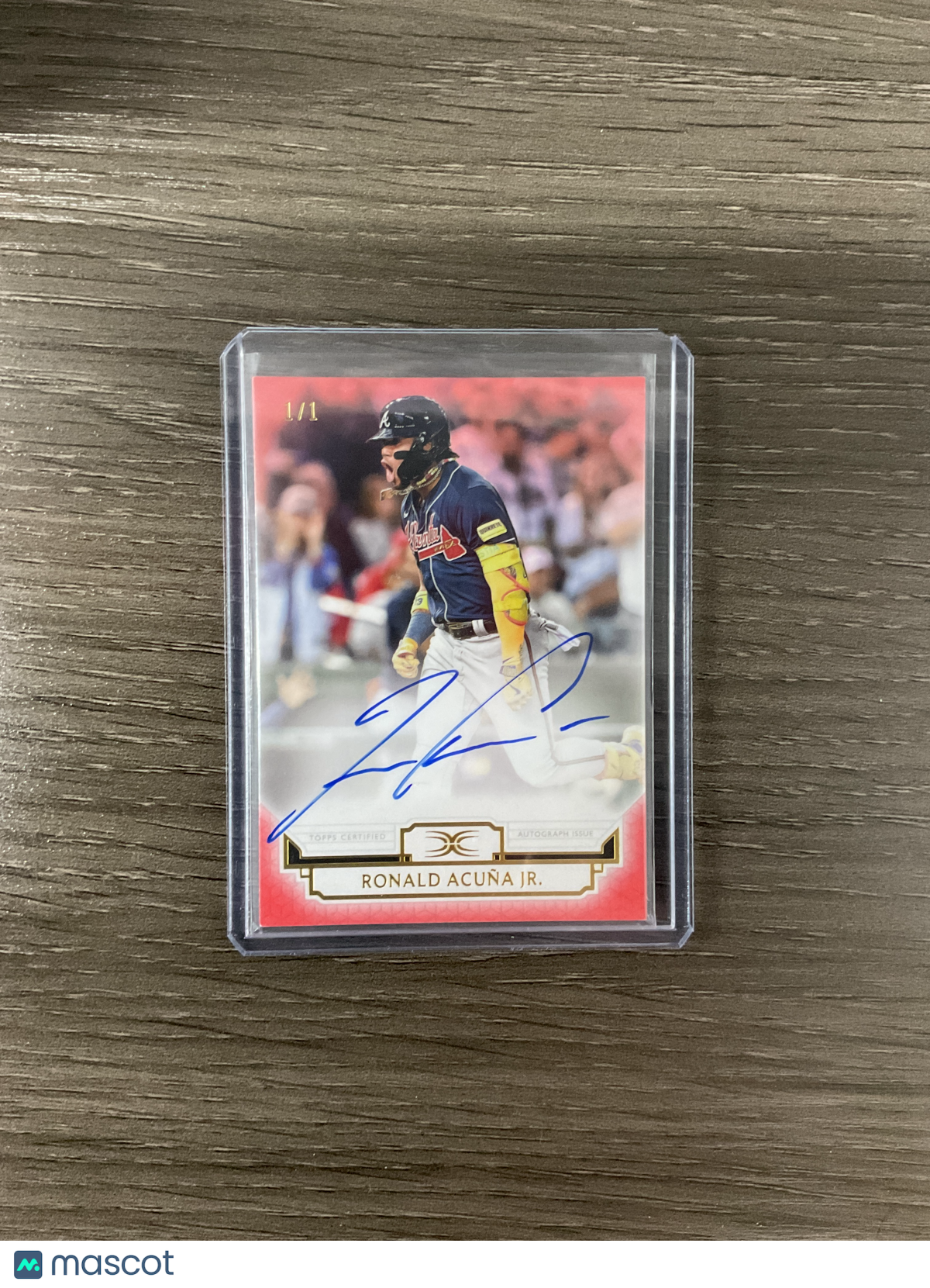 2024 Topps Definitive Ronald Acuna Jr. Auto Red 1/1 Braves
