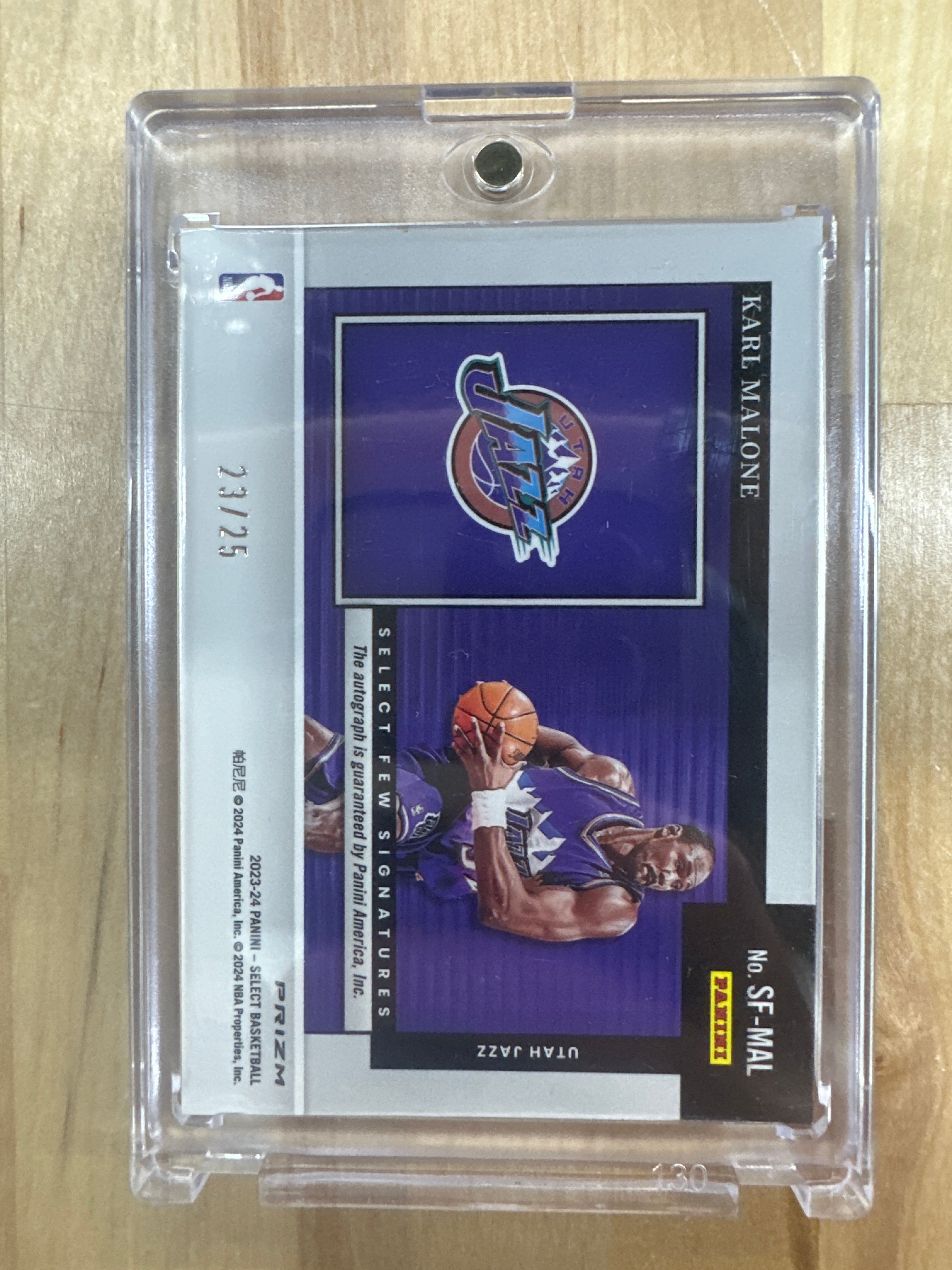 2023-24 Select Karl Malone Tye Die Auto /25 Jazz