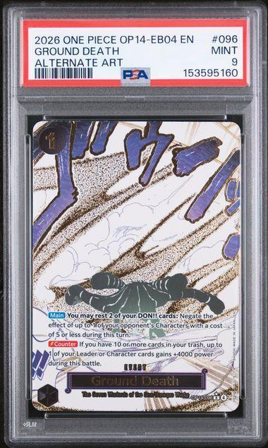 2026 One Piece OP14-EB04 Ground Death Alt Art 096 PSA 9