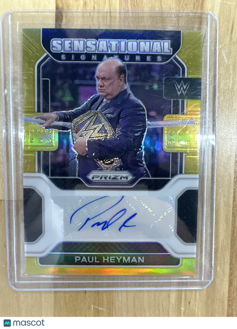 2022 Prizm WWE Paul Heyman Senational Gold Auto /10