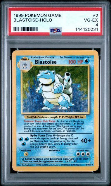 1999 Pokemon Game Blastoise Holo #2 PSA 4 231