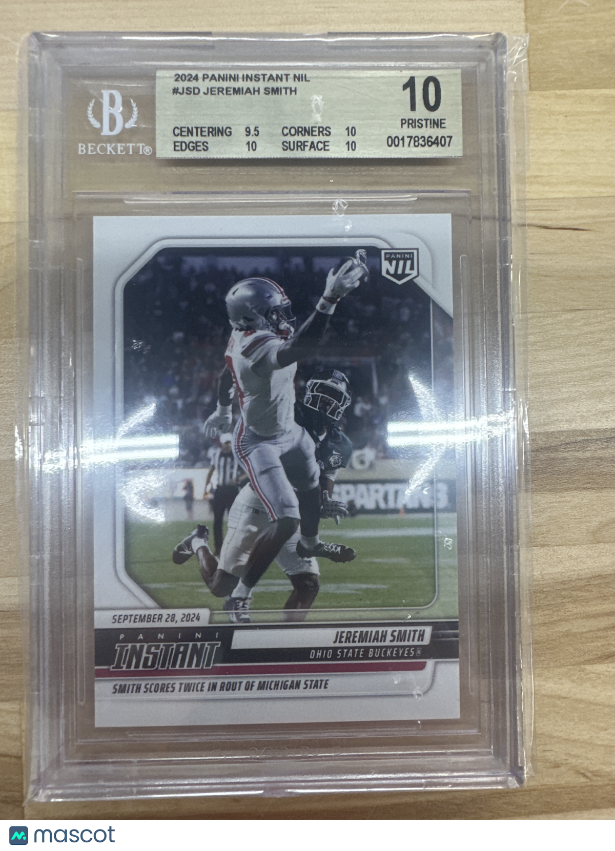 2024 Panini Instant NIL #JSD Jeremiah Smith BGS 10