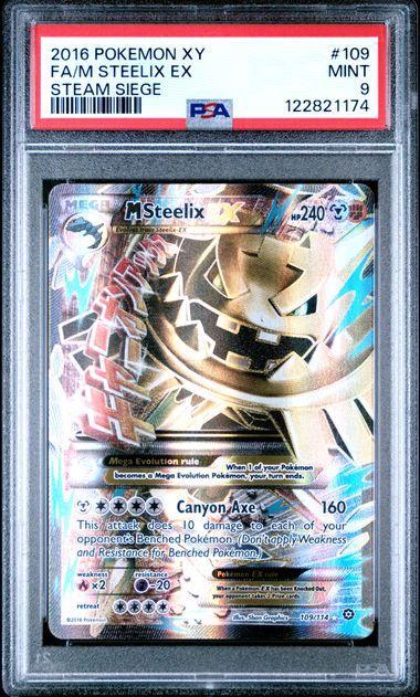 2016 Pokemon XY Steam M Siege Steelix EX #109 PSA 9