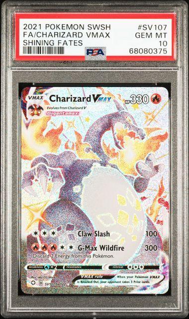 2021 Pokemon Shining Fates Charizard Vmax SV107 PSA 10