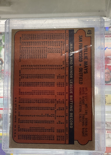 1972 Topps Willie Mays Giants #45