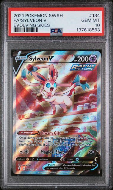 2021 Pokemon Evolving Skies Sylveon V #184 PSA 10