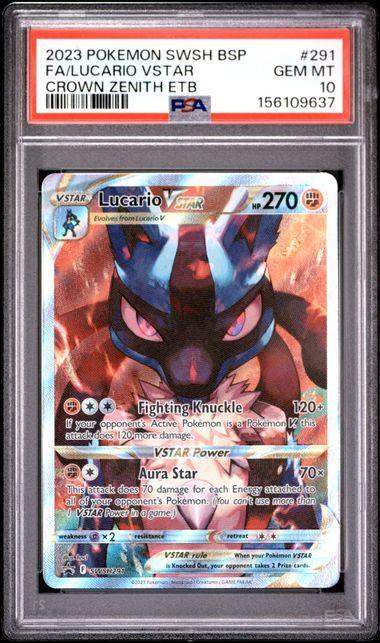 2023 Pokemon Crown Zenith Elite Trainer Promo Lucario VSTAR #291 PSA 10