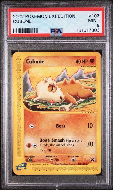 2002 Pokemon Expedition Cubone PSA 9