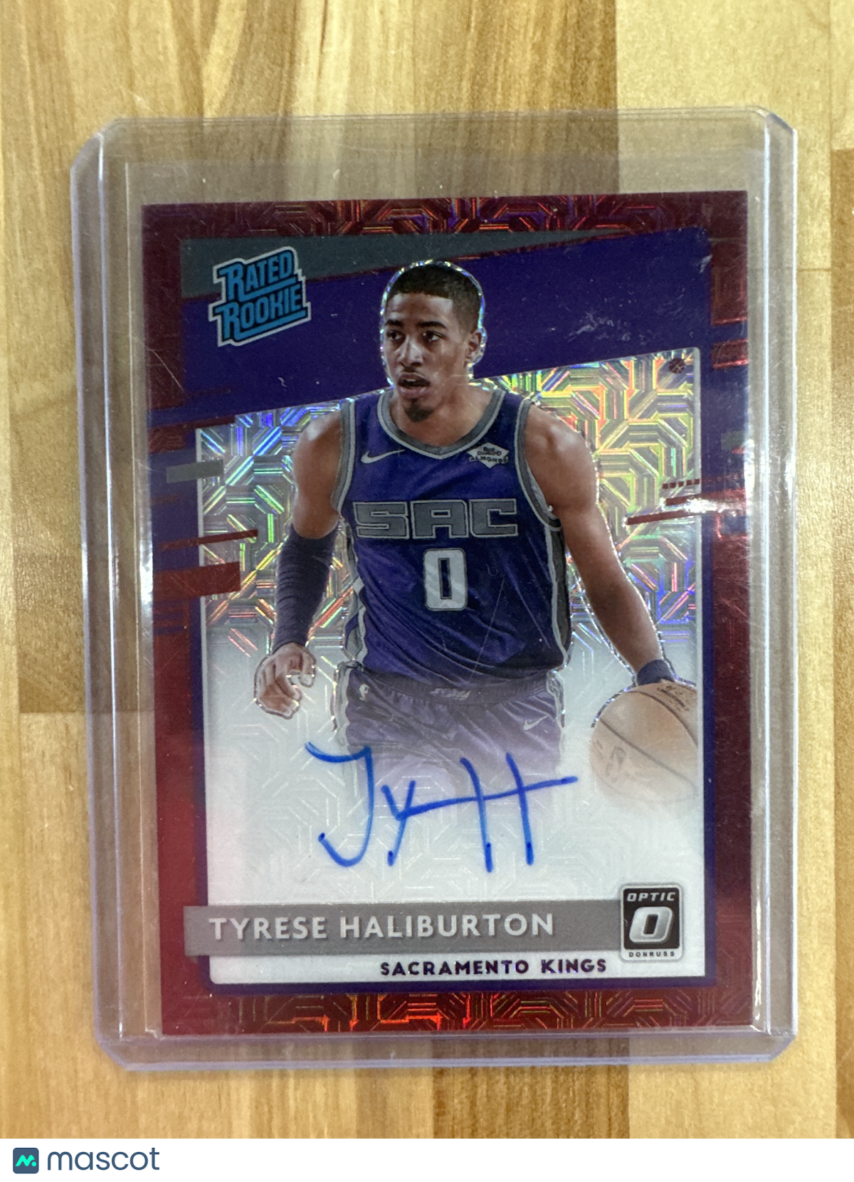 2020 Optic Tyrese Haliburton Red Mojo Rookie Auto Pacers