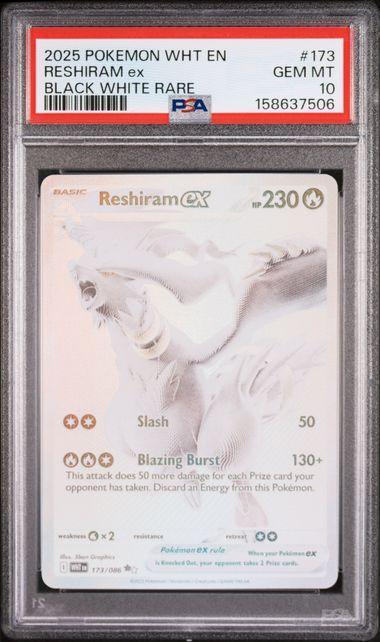 2025 Pokemon White Flare Reshiram ex 173 PSA 10