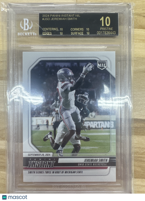 2024 Panini Instant NIL #JSD Jeremiah Smith BGS 10 BLACK LABEL