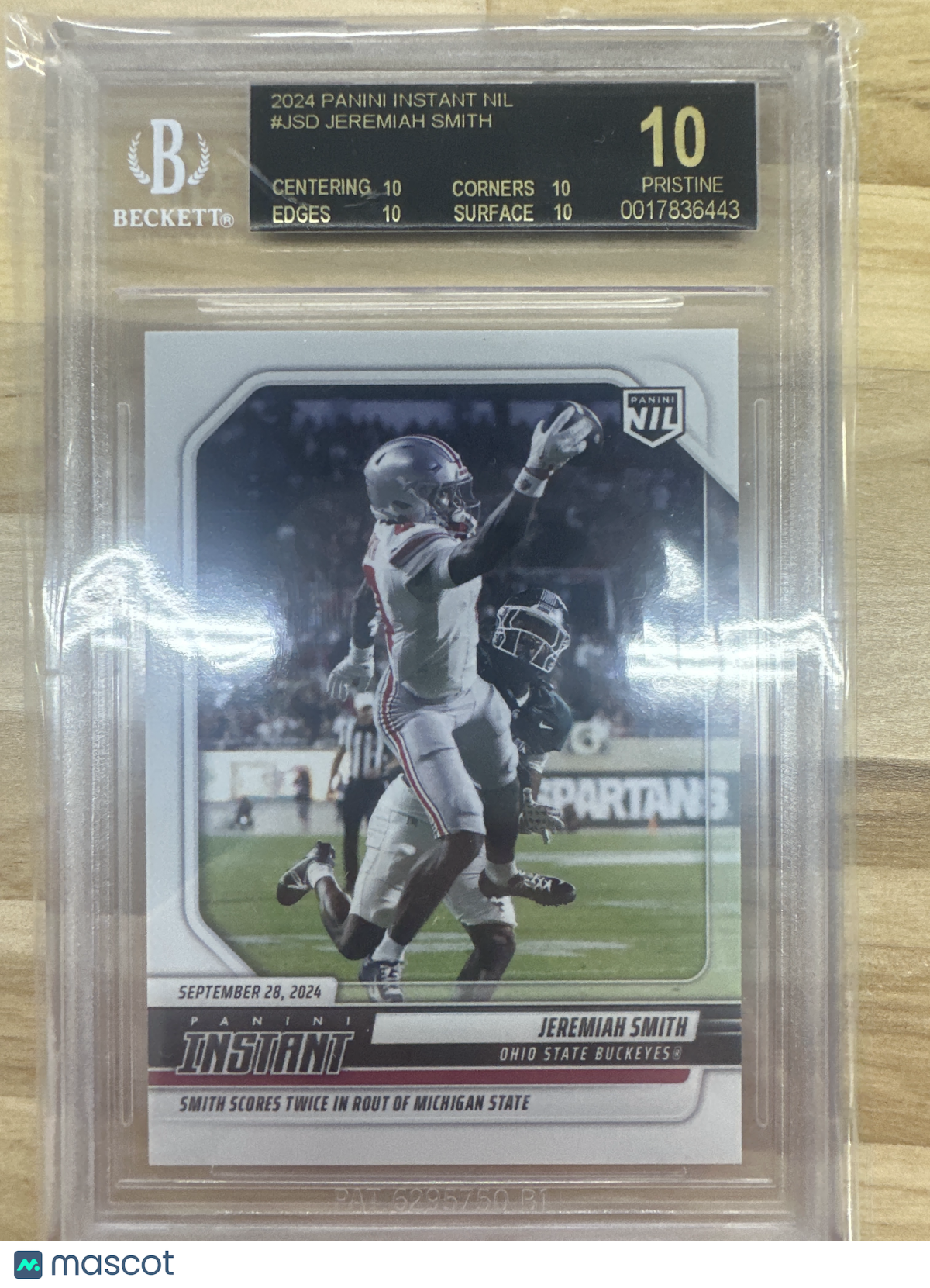 2024 Panini Instant NIL #JSD Jeremiah Smith BGS 10 BLACK LABEL