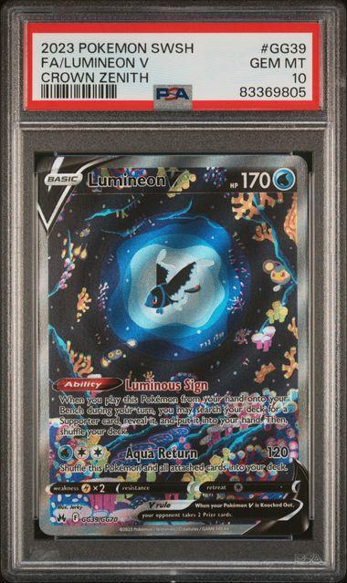 2023 Pokemon Crown Zenith Lumineon V PSA 10