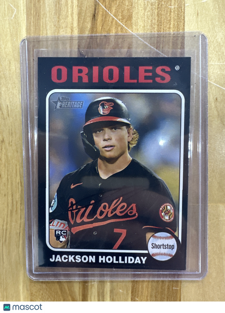 2024 Topps Heritage Jackson Holliday Black Border Rookie #692