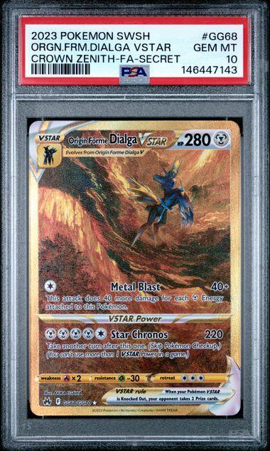 2023 Pokemon Crown Zenith Origin Forme Dialga Vstar GG68 PSA 10