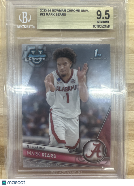 2023 Bowman Chrome University Mark Sears BGS 9.5