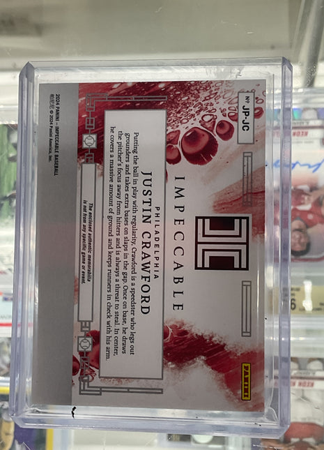 2024 Impeccable Justin Crawford Batting Gloves /5 Phillies