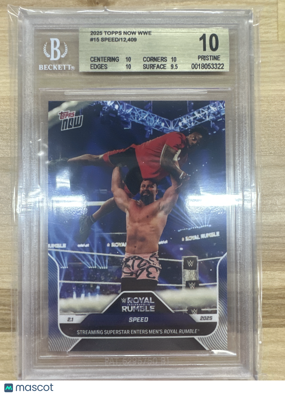 2025 Topps Now WWE #15 Speed BGS 10