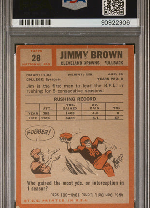 1962 Topps Jim Brown #28 PSA 1