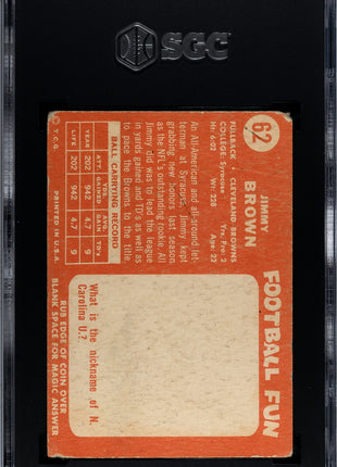 1958 Topps Jimmy Brown #62 SGC 1