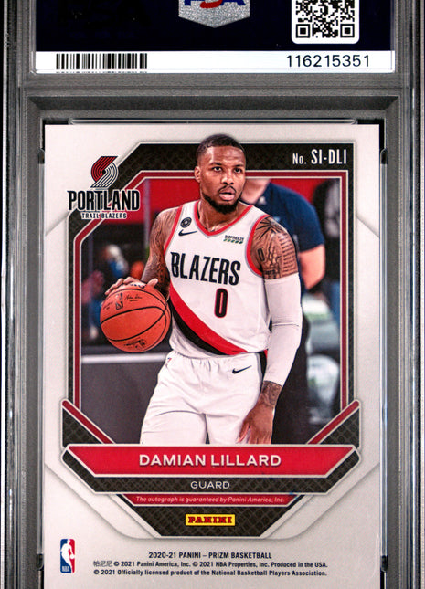 2020 Panini Prizm Signatures Damian Lillard #DLI PSA 10